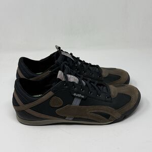 Cushe Vinyl 45 Sneakers Mens 12 Black Brown Leather Casual Comfort Lace Up